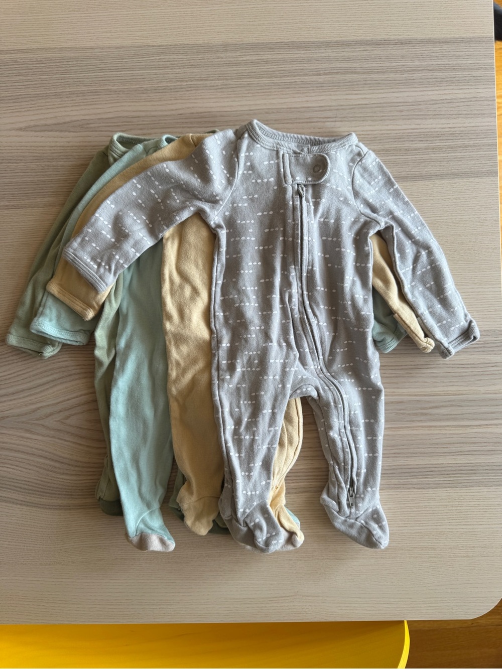 Cloud Island Footed Sleepers set of 4